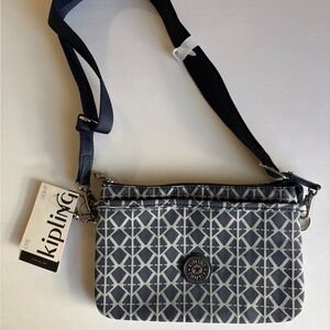 Kipling Women's Live Light Crossbody Bag - Navy Blue Printed